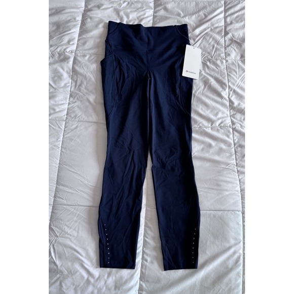 New Lululemon Fast Free HR Tight Leggings 25" Pockets Women's 6 Navy Blue $128. - Picture 1 of 16